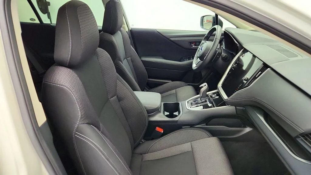 Used 2025 Crystal White Pearl Subaru Premium AWD w/ Moonroof, Navigation, Blind Spot & Keyless Start image 24