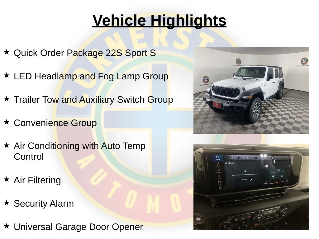 New 2026 Bright White Clearcoat Jeep Sport S image 2