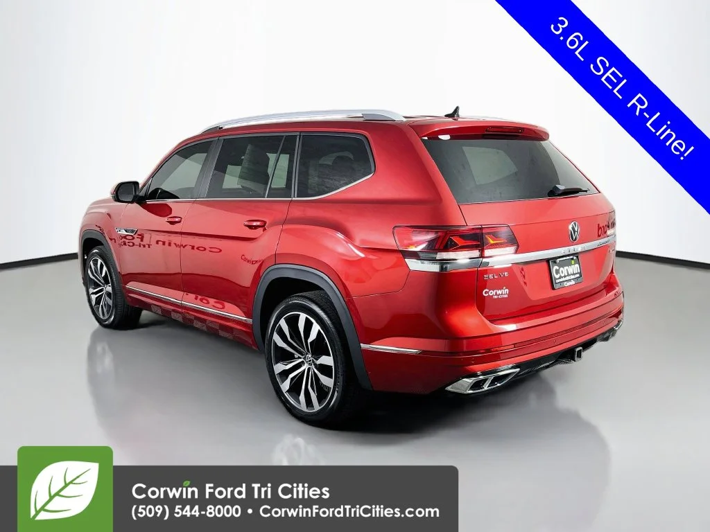 Used 2021 Aurora Red Metallic Volkswagen 3.6L V6 SEL R-Line image 10