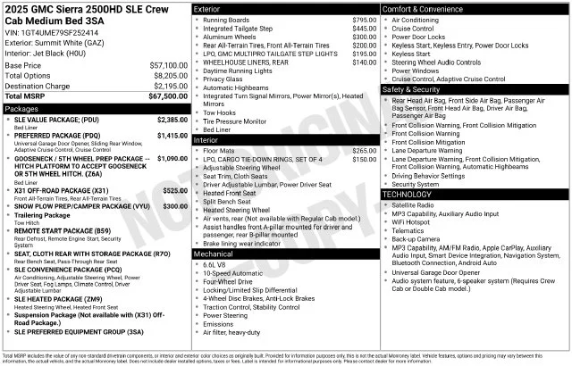 Used 2025 White GMC SLE image 13