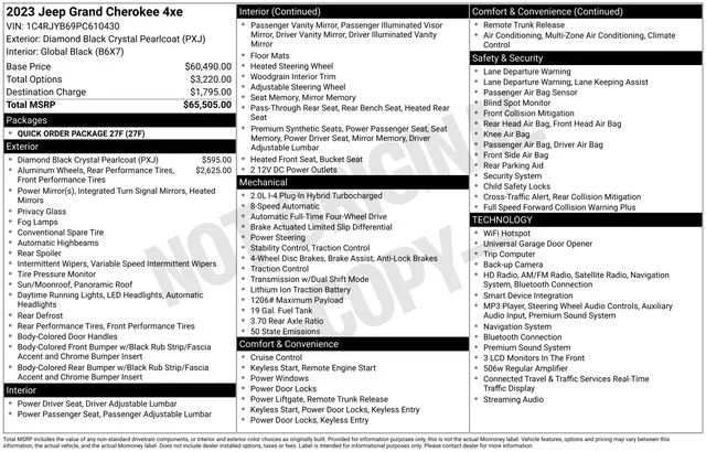 Used 2023 Diamond Black Crystal Pearlcoat Jeep 4xe image 28