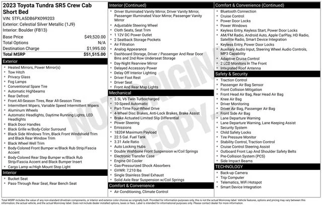 Used 2023 Celestial Silver Metallic Toyota SR5 image 38