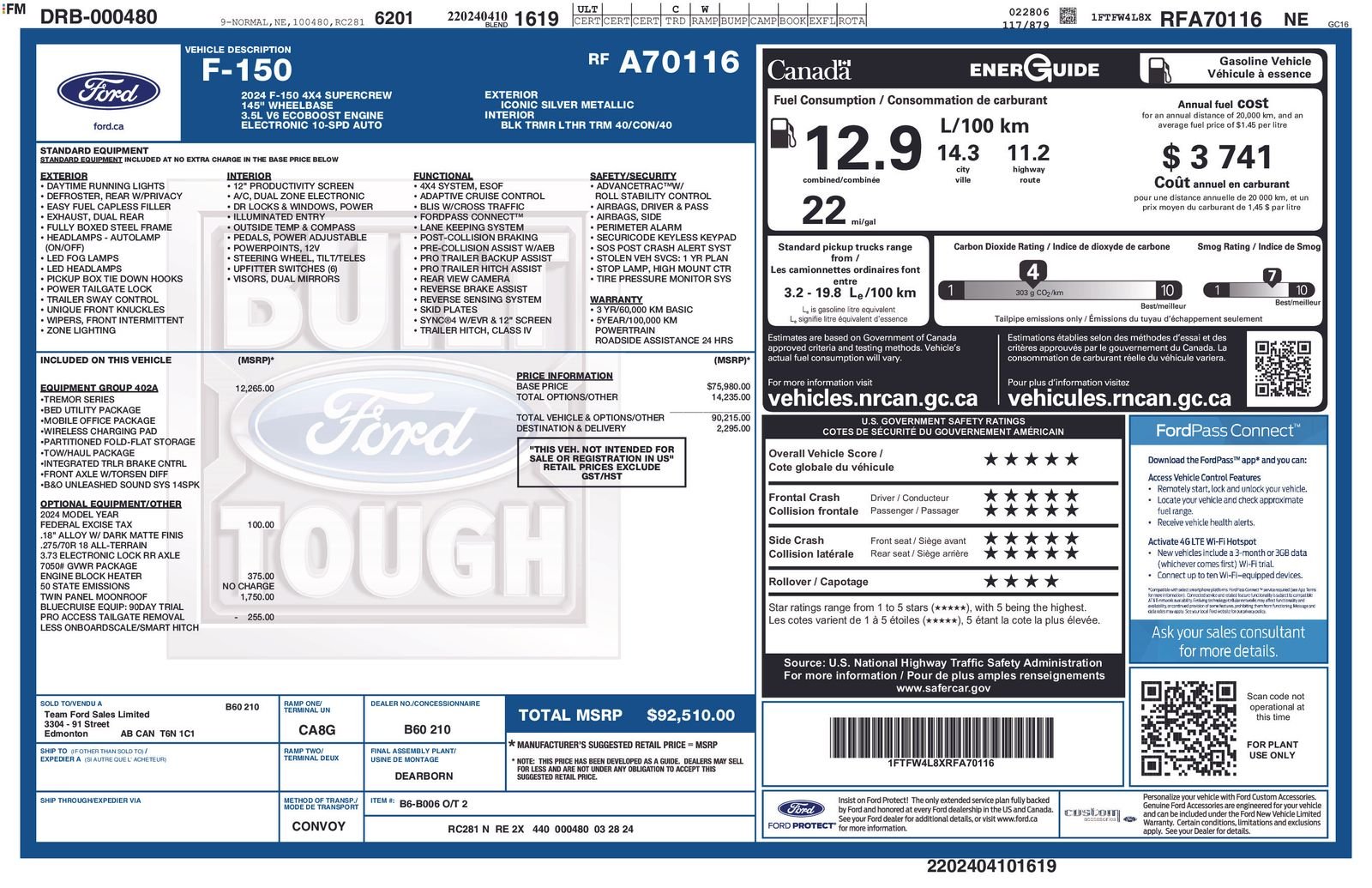 Used 2024 Silver Ford Tremor image 36
