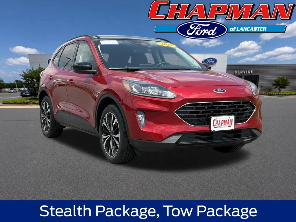 Certified Used 2022 Red Metallic Ford SEL image 1