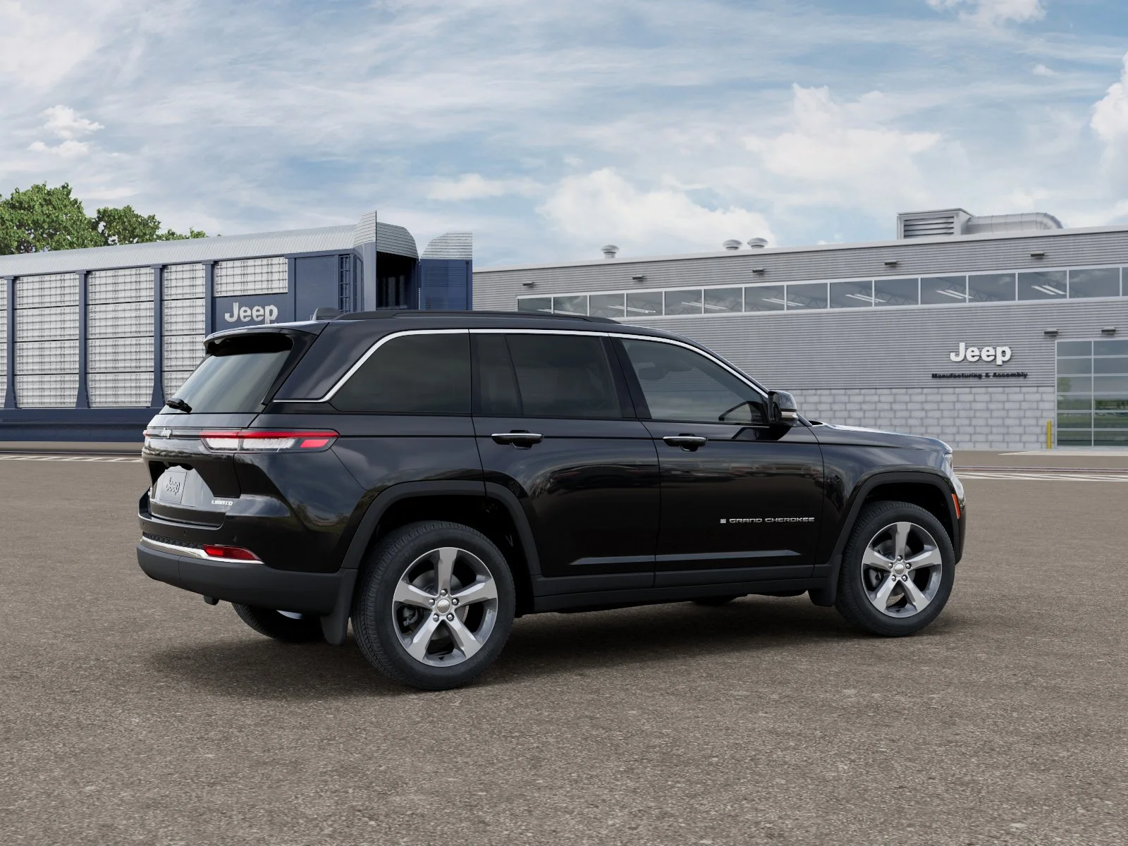 New 2026 Diamond Black Crystal Pearl-Coat Exterior Paint Jeep Limited image 3