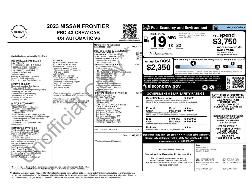 Used 2023 Deep Blue Pearl Nissan PRO-4X image 7