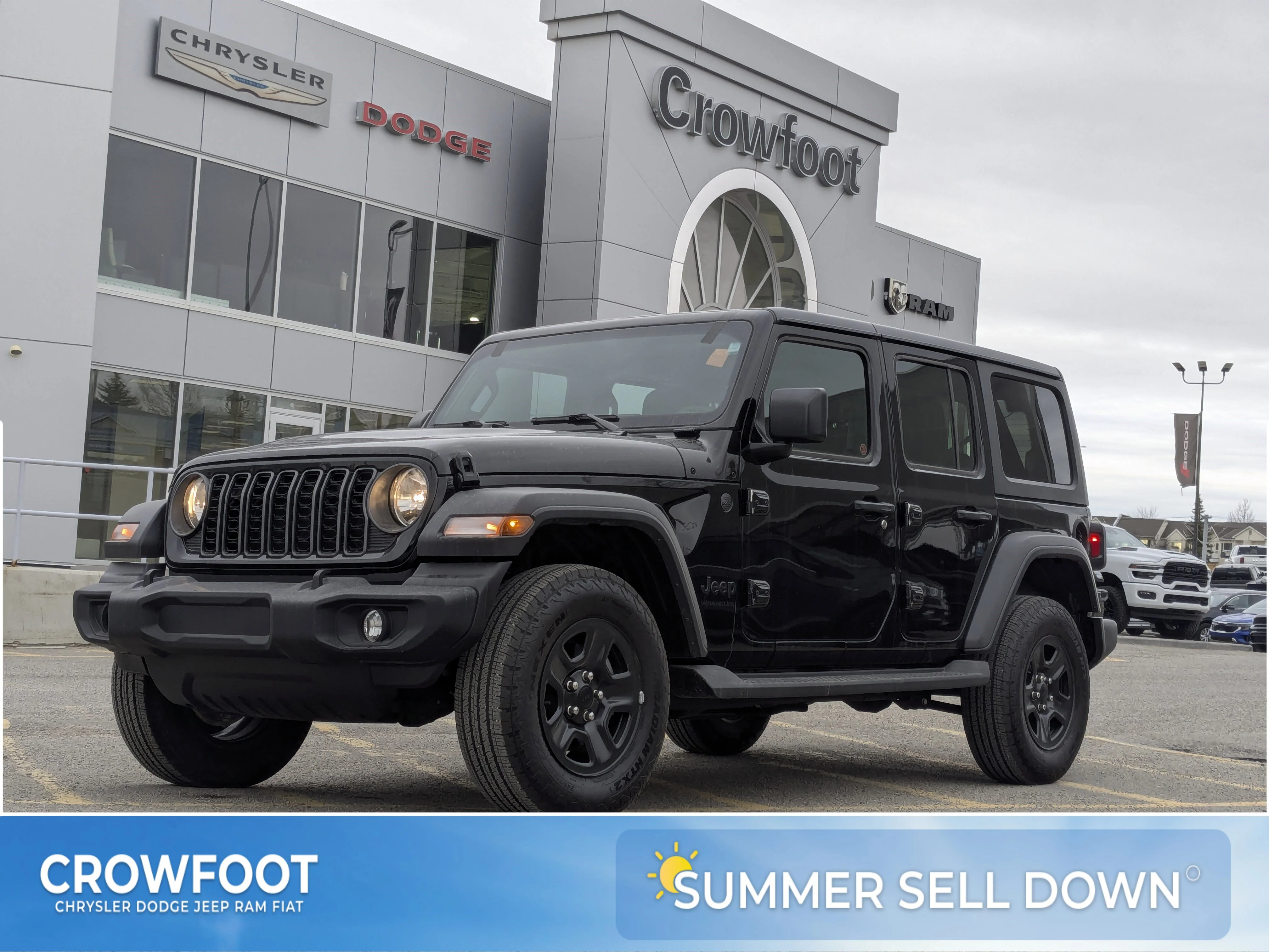 Used 2025 Black Jeep Sport - - Pkg 23B  - Black Paint  - 3.6L Pentastar V6  - 12.3 Touchscreen  & More image 1