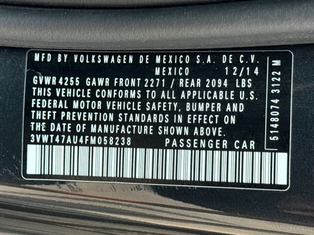 Used 2015 Steel Gray Metallic Volkswagen 2.0T SE image 28