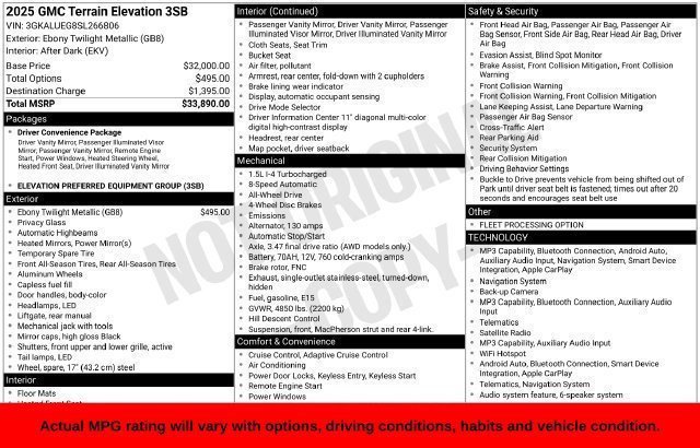Used 2025 Black GMC Elevation image 20