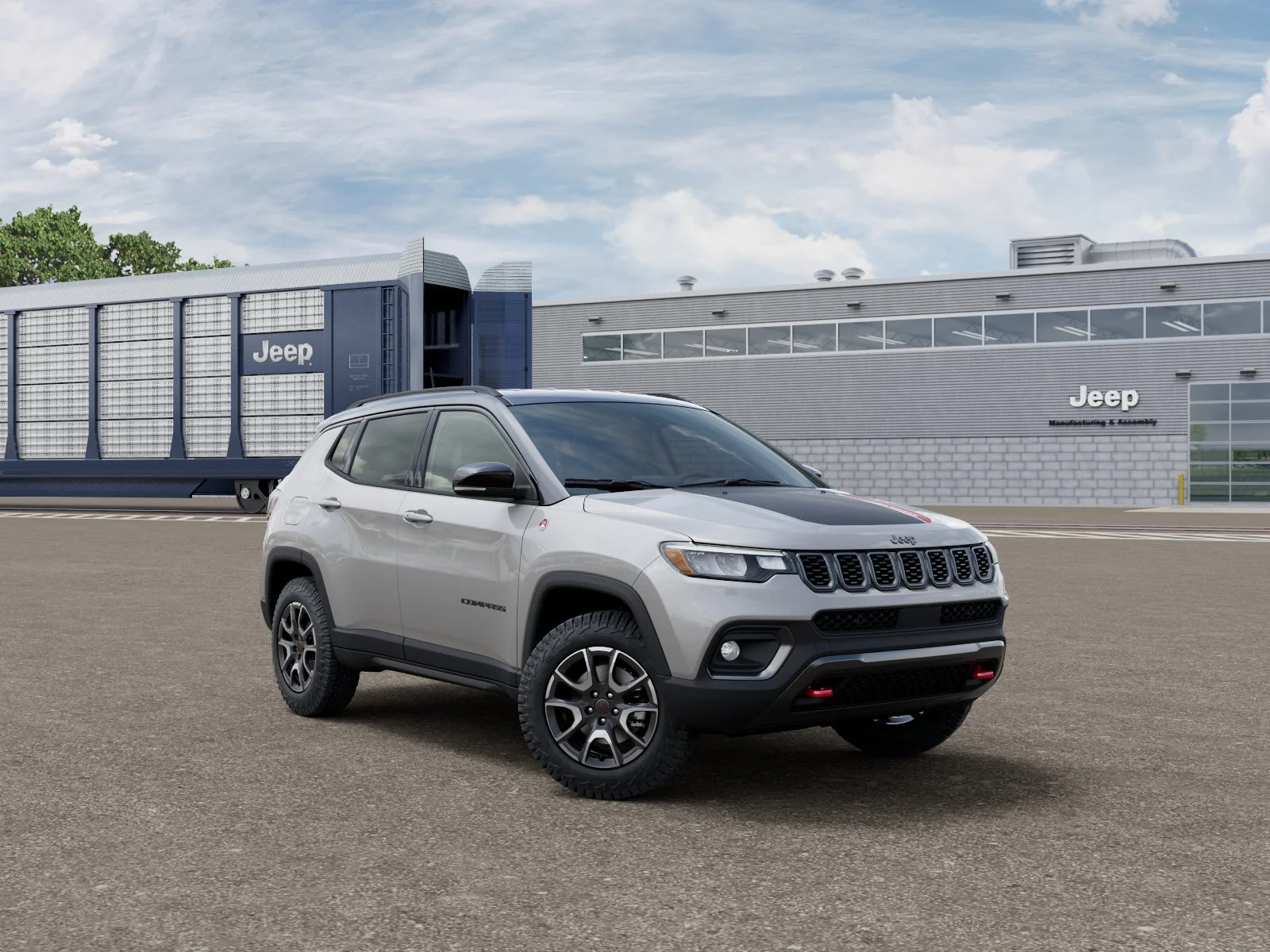 New 2026 Silver Zynith Metallic Clear-Coat Exterior Paint Jeep Trailhawk image 6