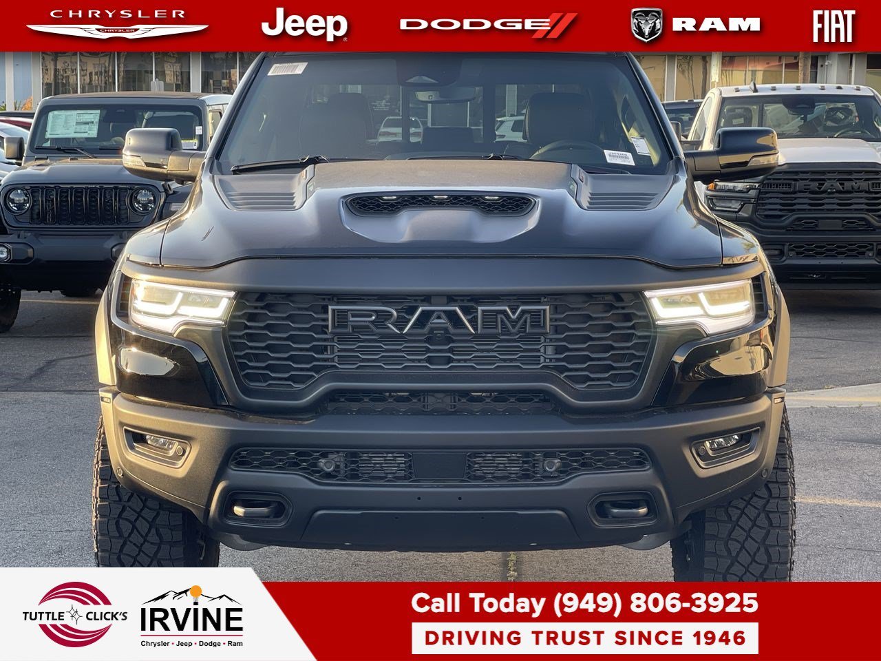 New 2026 Diamond Black Crystal Pearl-Coat Exterior Paint RAM RHO image 2