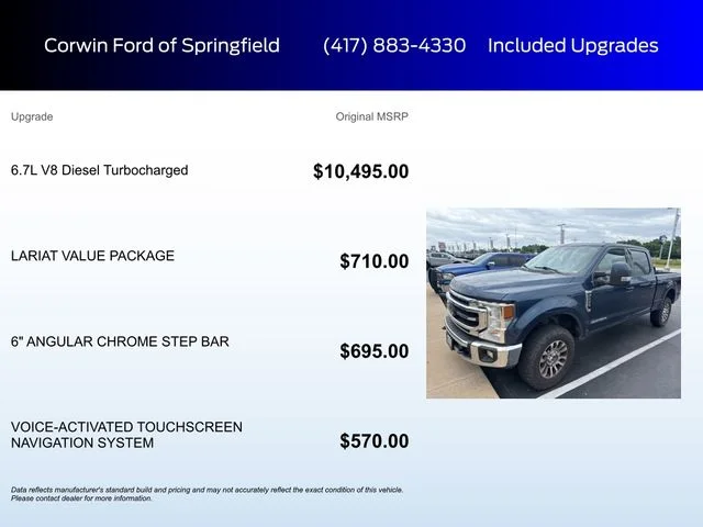 Used 2020 Blue Ford Lariat image 5