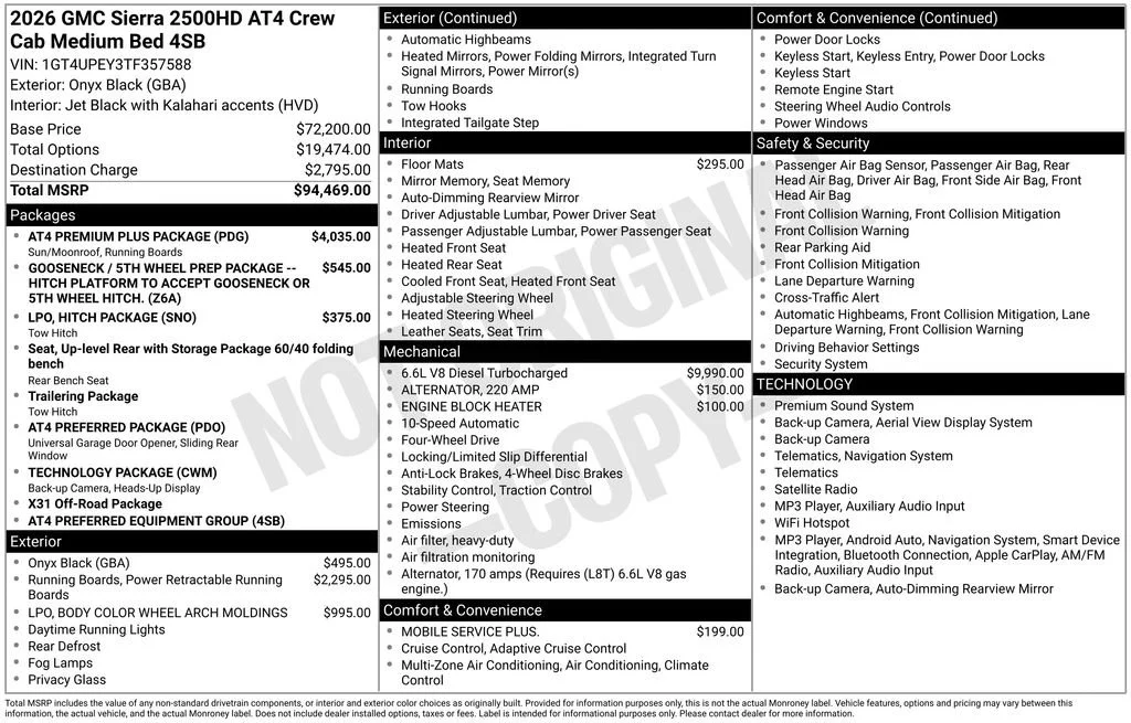 New 2026 Onyx Black GMC AT4 image 19