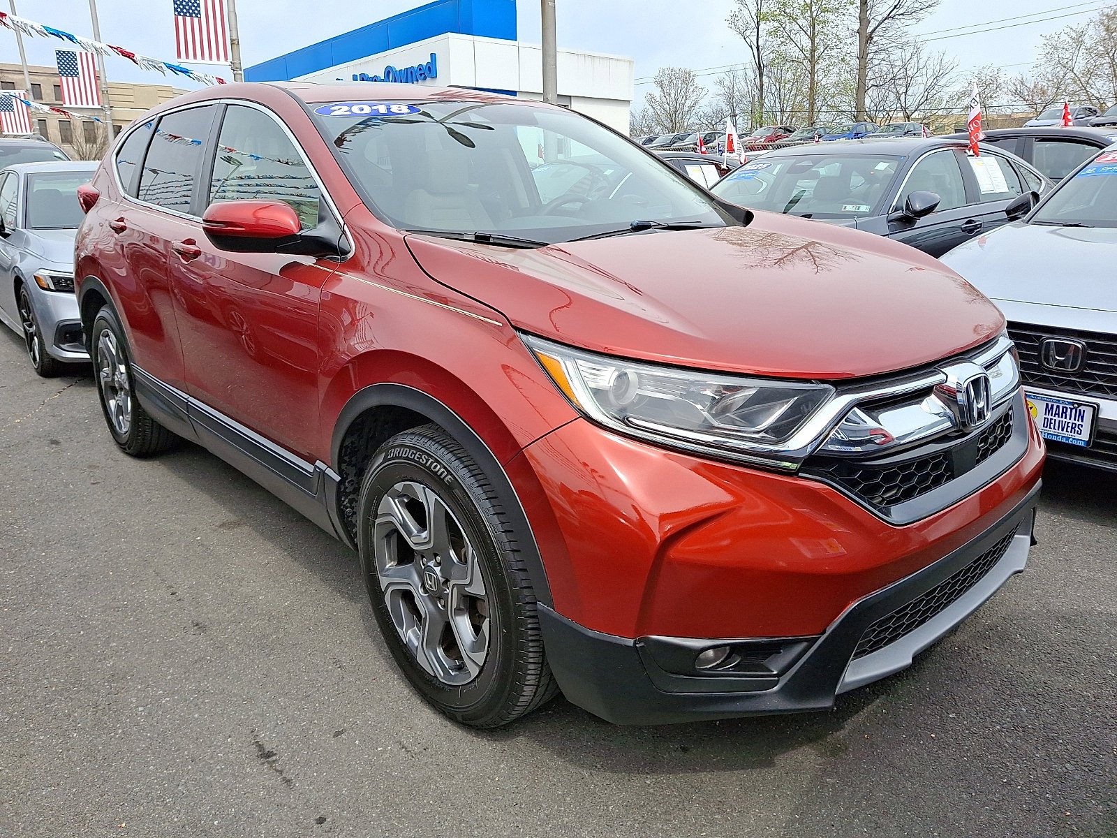Used 2018 Honda CR-V EX with VIN 2HKRW1H53JH512710 for sale in Ardmore, PA