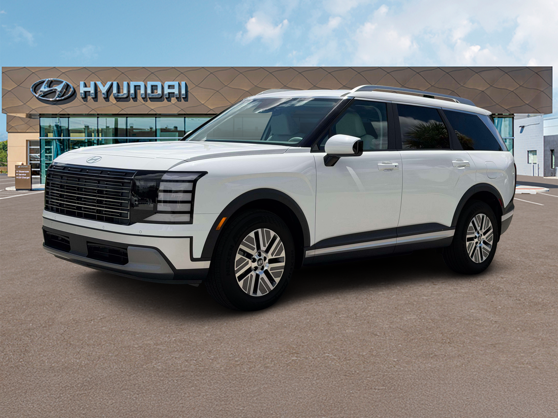 New 2027 White Hyundai Blue SEL 8P image 2