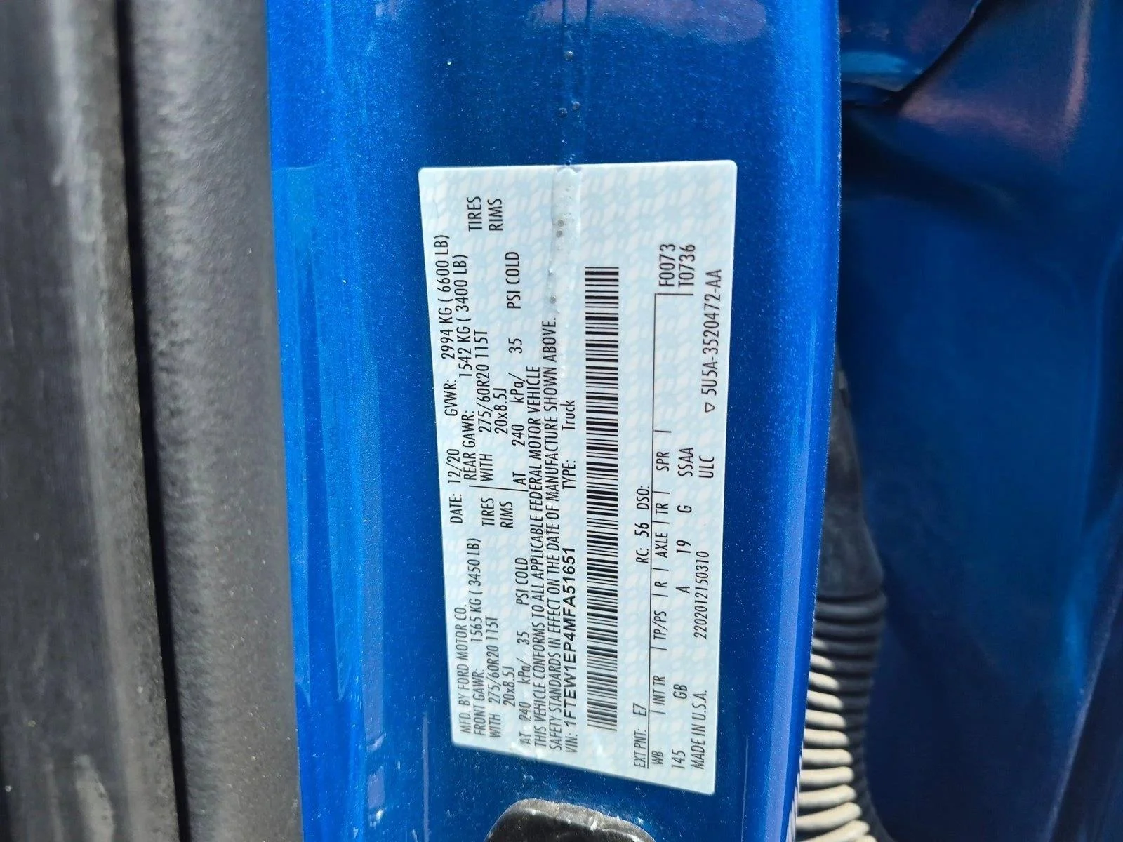 Used 2021 Velocity Blue Metallic Ford XL image 16