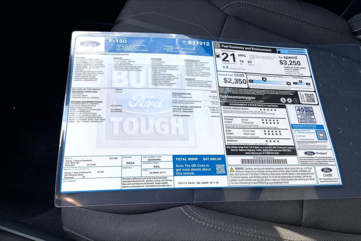 New 2026 Carbonized Gray Metallic Ford STX® image 18