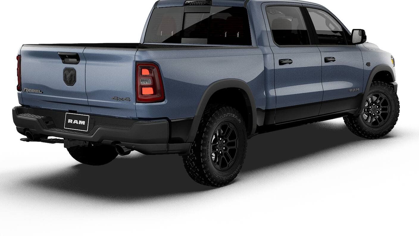 New 2027 Forged Blue Metallic Exterior Paint RAM REBEL image 2