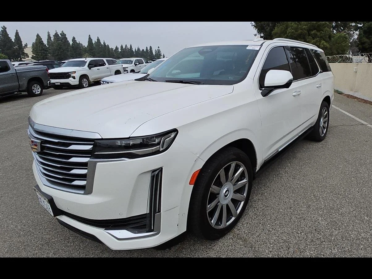 Used 2021 CRYSTAL WHITE TRICOAT Cadillac Premium Luxury Platinum image 1