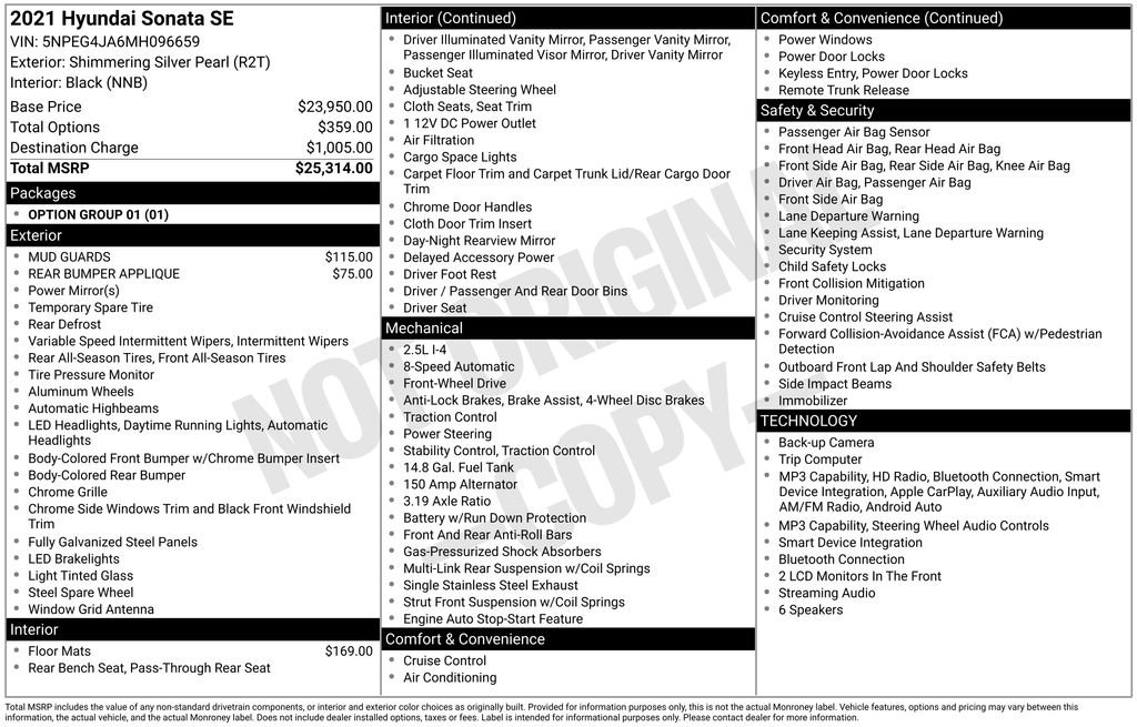 Used 2021 Silver Hyundai SE image 15