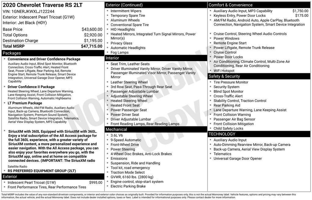 Used 2020 Beige Chevrolet RS image 5