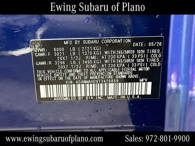 New 2026 SAPPHIRE BLUE PEARL Subaru Limited Bronze Edition 7-Passenger image 36