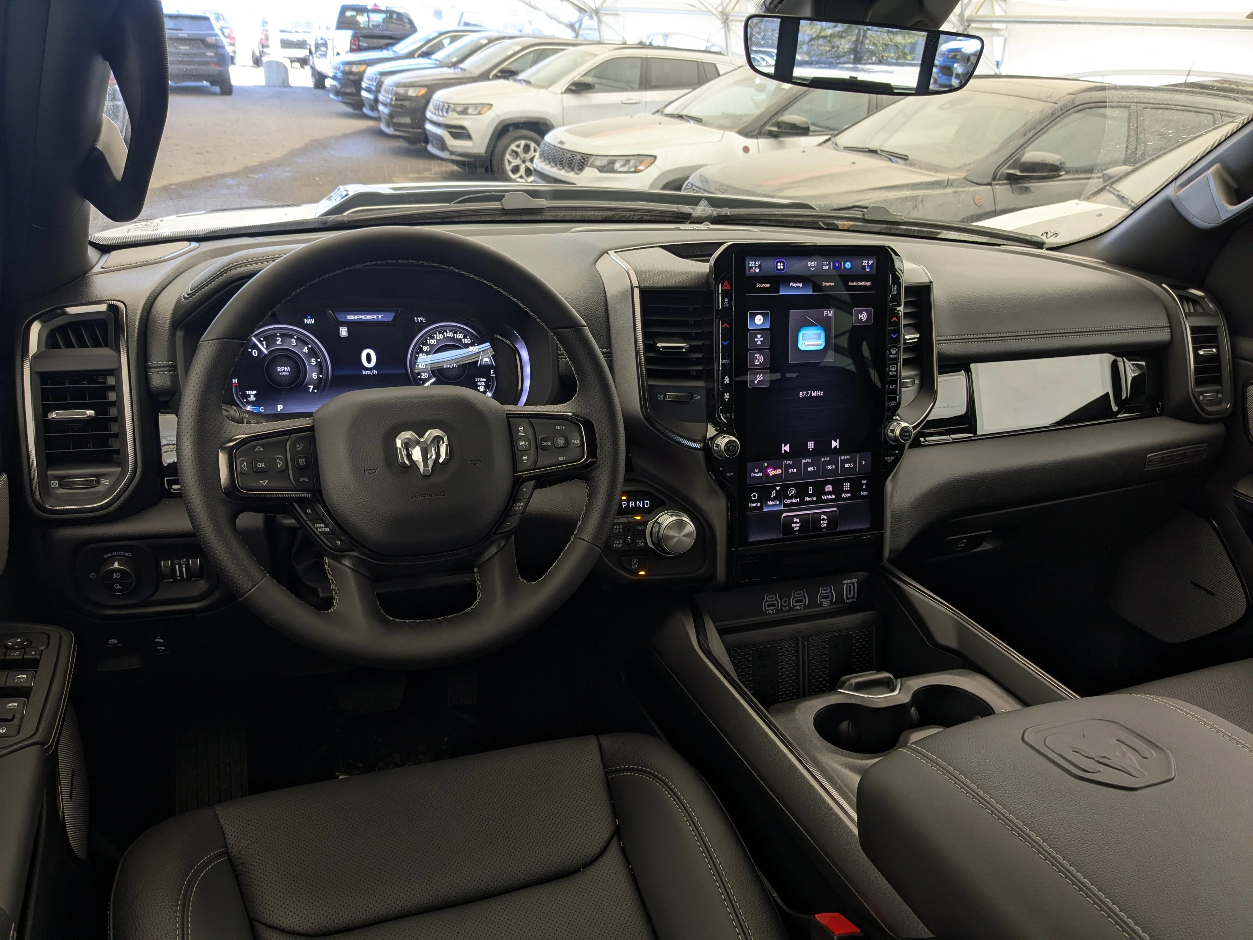 New 2026 White RAM Sport - - Night Edition - Sport Lvl 1 Grp - 5.7L HEMI V8 eTorque - Pano Sunroof & More image 24
