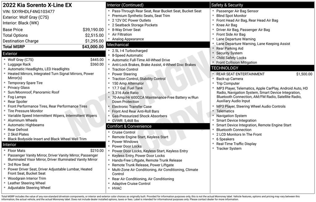 Used 2022 Gray Kia X-Line EX image 10