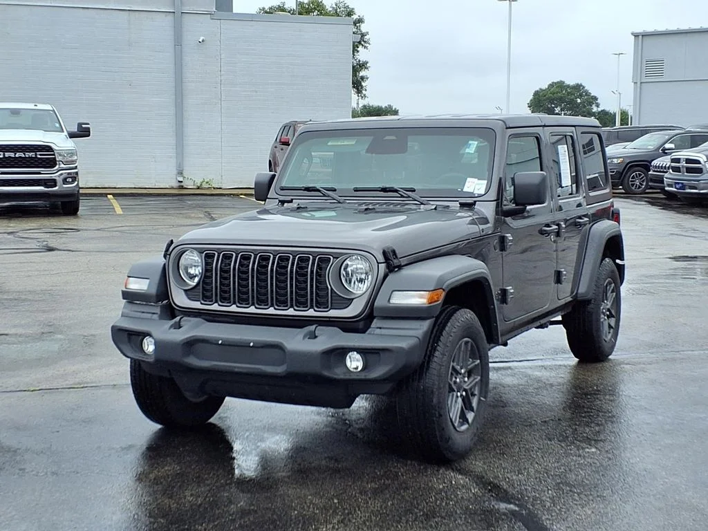 Used 2025 Jeep Wrangler 4-Door Sport S with VIN 1C4PJXDN4SW598930 for sale in Kansas City