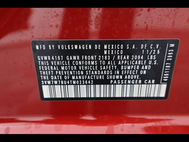 New 2026 Kings Red Metallic Volkswagen 1.5T SE image 30