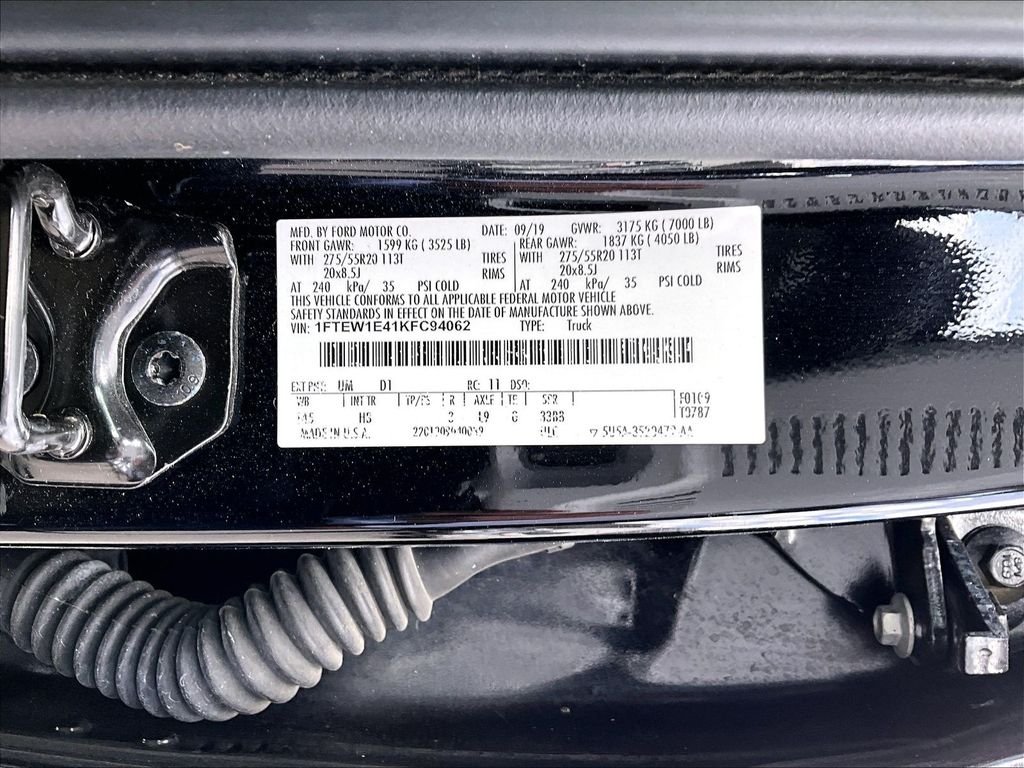 Used 2019 Agate Black Metallic Ford Lariat image 35