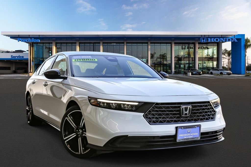 Certified Used 2024 Platinum White Pearl Honda HYBRID SPORT image 1