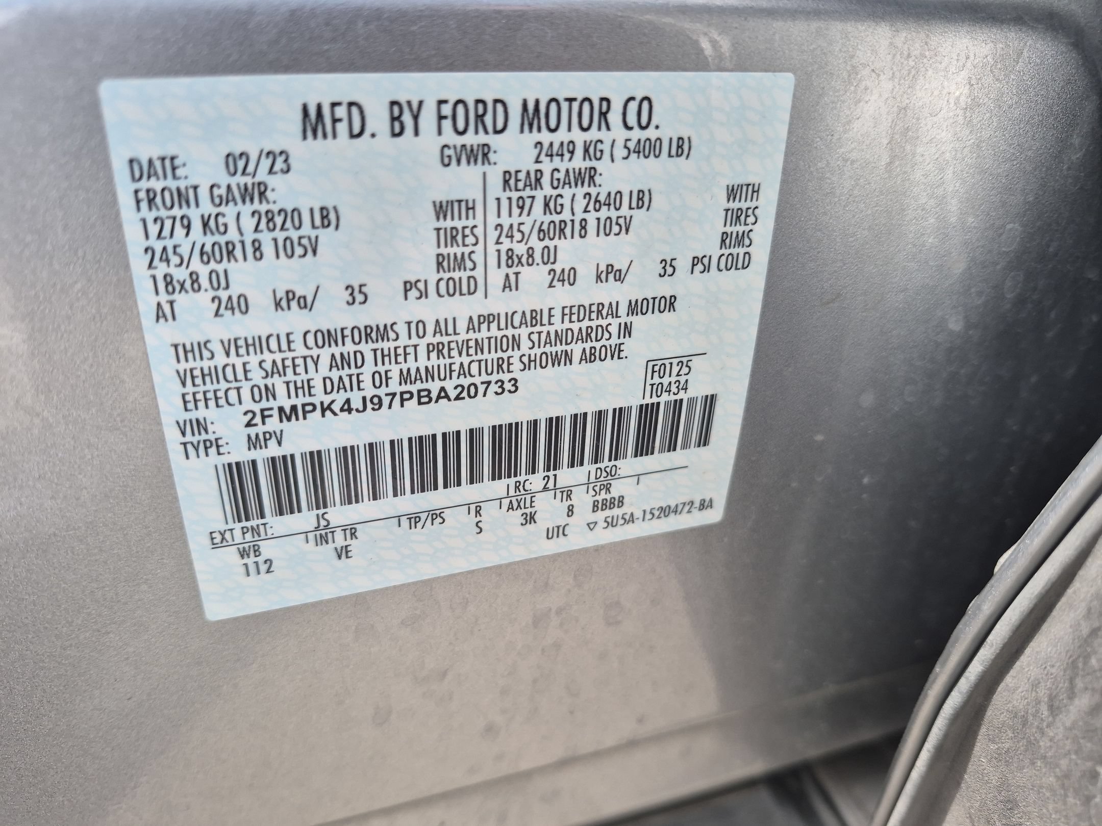Used 2023 Iconic Silver Metallic Ford SEL image 34