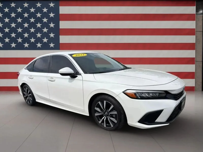 Used 2022 White Honda EX Sedan 4D image 8