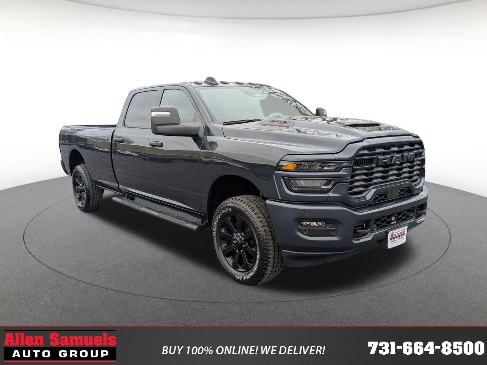 Forged Blue Metallic 2026 RAM 2500 Black Express Crew Cab LB 4WD Pickup Truck Four-Wheel Drive