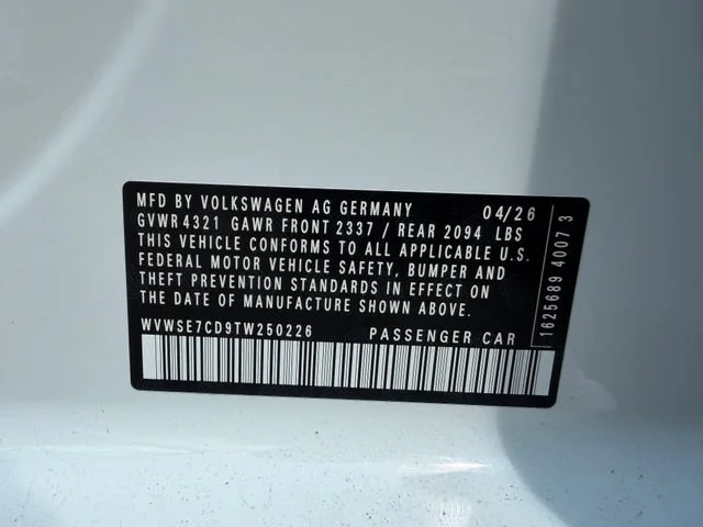 New 2026 White Pearl Volkswagen SE image 24