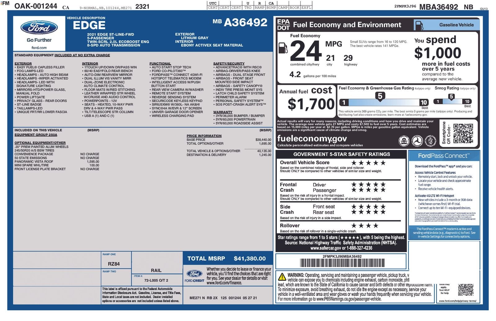 2021 Ford Edge ST-Line's photo