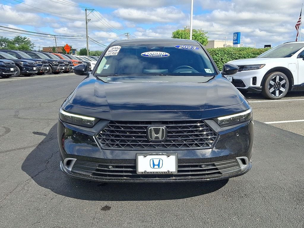 Certified Used 2023 Crystal Black Pearl Honda HYBRID TRG image 2