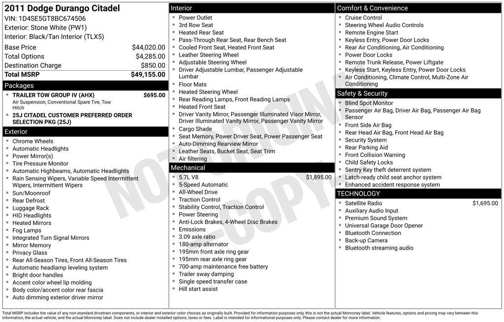 Used 2011 White Dodge Citadel image 2