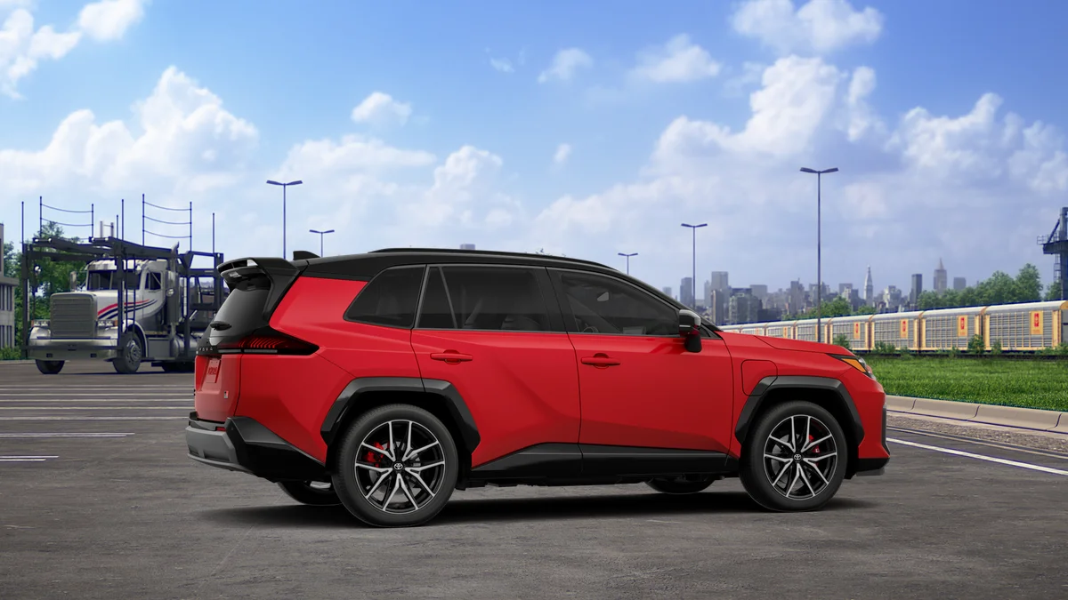 New 2026 Supersonic Red with Midnight Black Metallic roof Toyota GR SPORT image 11