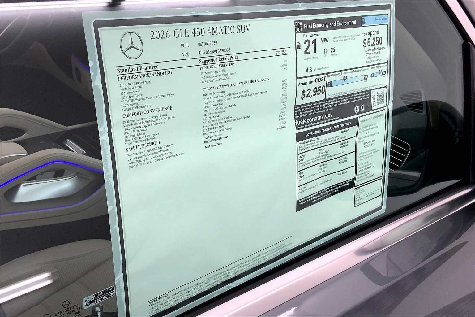 New 2026 Selenite Grey Metallic Mercedes-Benz GLE 450 image 26