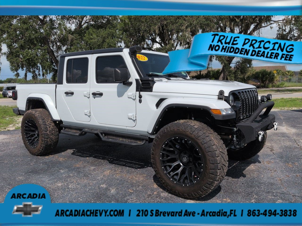 Used 2022 Bright White Clearcoat Jeep Willys image 1