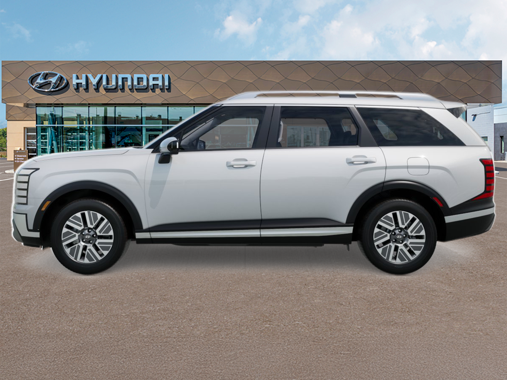 New 2026 Creamy White Pearl Hyundai Blue SEL 8P image 3