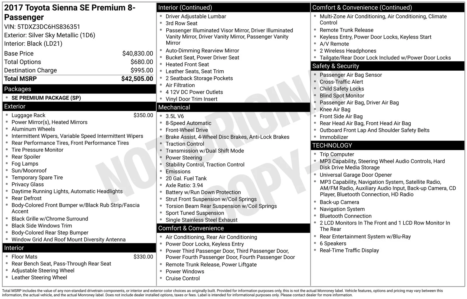 Used 2017 Silver Sky Metallic Toyota SE Premium image 6