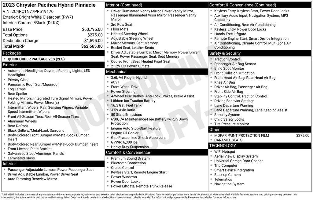 2023 Chrysler Pacifica Hybrid Pinnacle - Photo 40