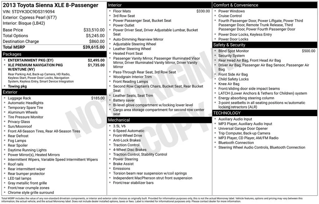 Used 2013 Green Toyota XLE image 9