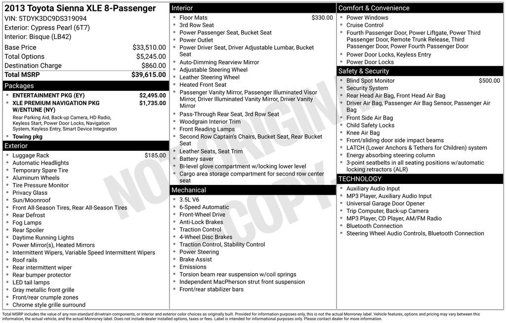 Used 2013 Green Toyota XLE image 9