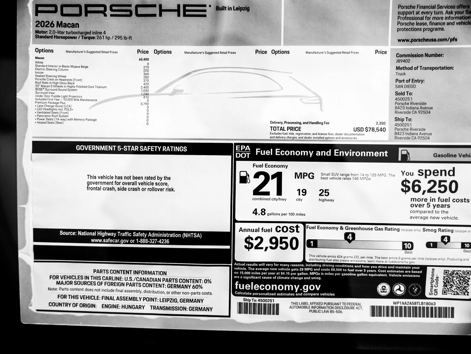 New 2026 White Porsche  image 31