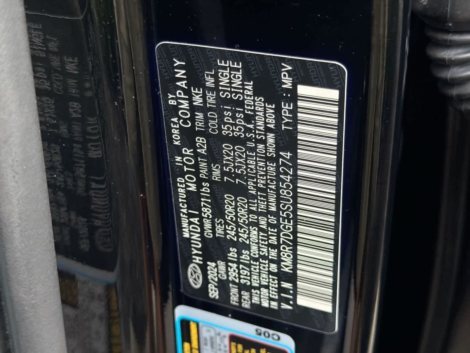 Certified Used 2025 Abyss Black Pearl Hyundai Calligraphy Night Edition image 39