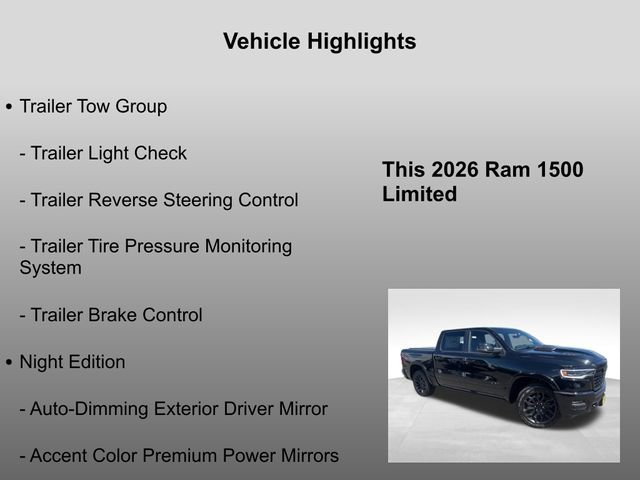 New 2026 Diamond Black Crystal Pearl-Coat Exterior Paint RAM Limited image 37